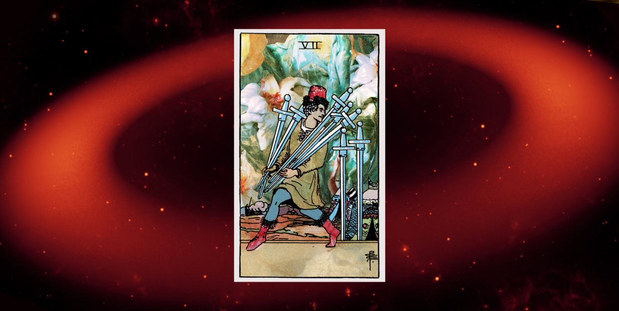 the seven of swords tarot card