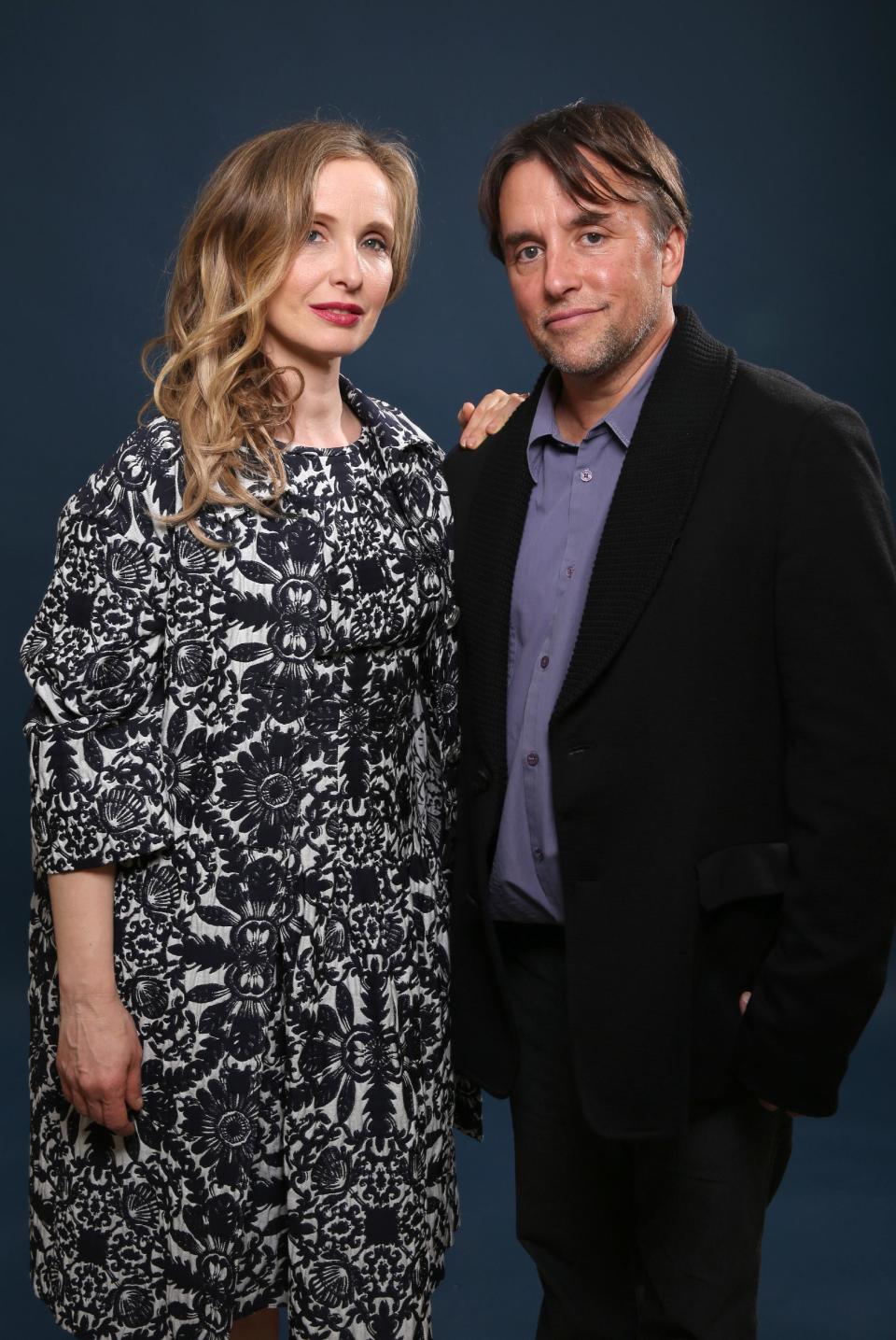 Julie Delpy, left, and Richard Linklater pose for a portrait at the 86th Oscars Nominees Luncheon on Monday, Feb. 10, 2014 in Beverly Hills, Calif. (Photo by Matt Sayles/Invision/AP)