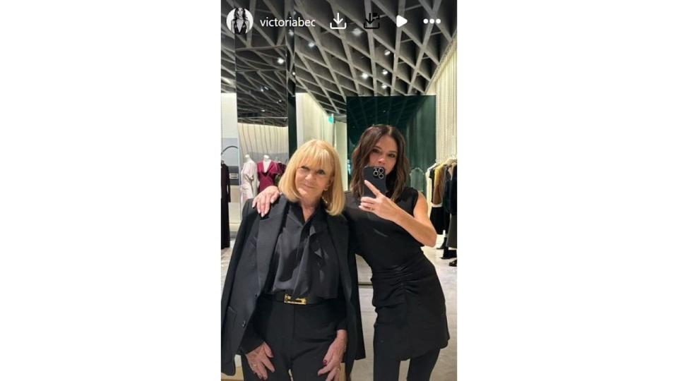 Victoria Beckham and her mother Jackie Adams Instagram