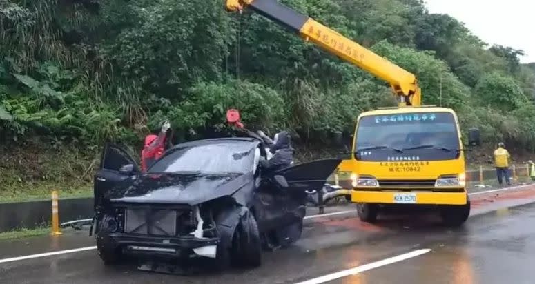 ▲基隆台62快速道路，今天清晨發生一起死亡車禍。（圖／翻攝畫面）