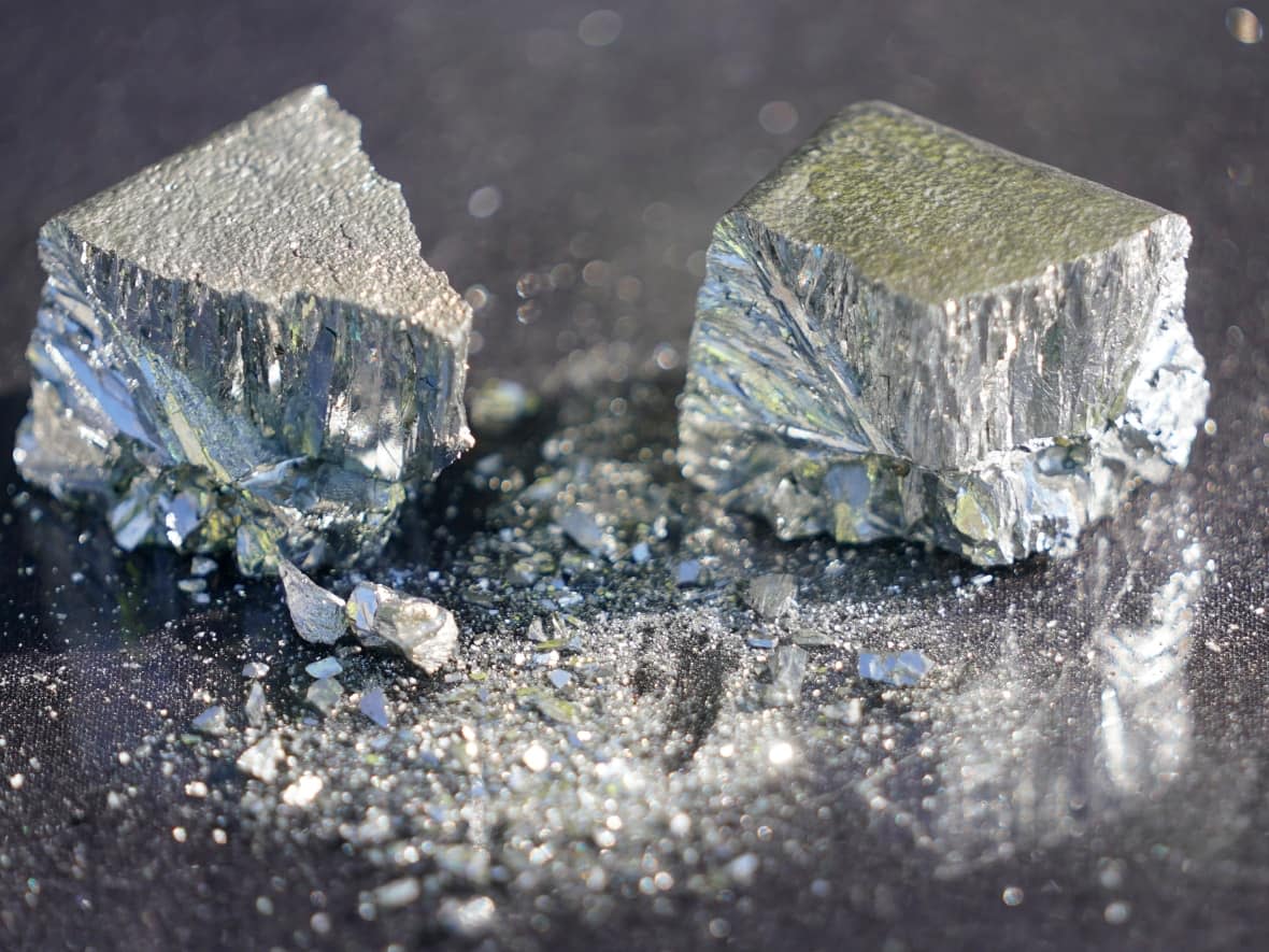 Refined tellurium at the Rio Tinto Kennecott refinery on May 11, 2022, in Magna, Utah. The rare mineral is used to make solar panels. (Rick Bowmer/The Associated Press - image credit)