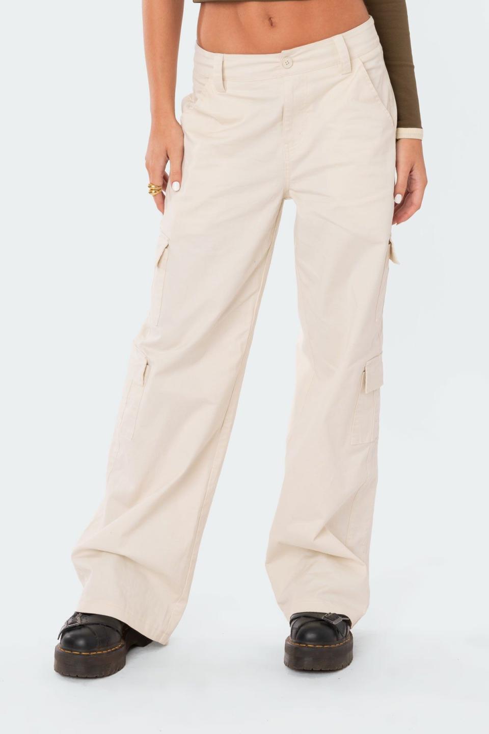 <p><strong>Edikted</strong></p><p>edikted.com</p><p><strong>$68.60</strong></p><p>ICYMI, cargo is back in. Go ~double pockets~ in a cool khaki color to make them feel like they've time-traveled back to a '90s Gap commercial.</p>