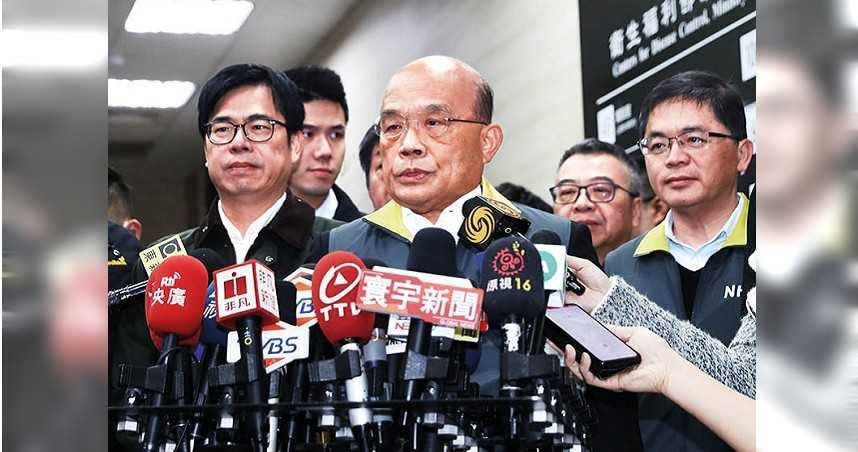 武漢肺炎疫情持續延燒，行政院長蘇貞昌下令暫停出口醫療外科及N95口罩1個月，引發兩極化反應。（圖／中時資料庫）