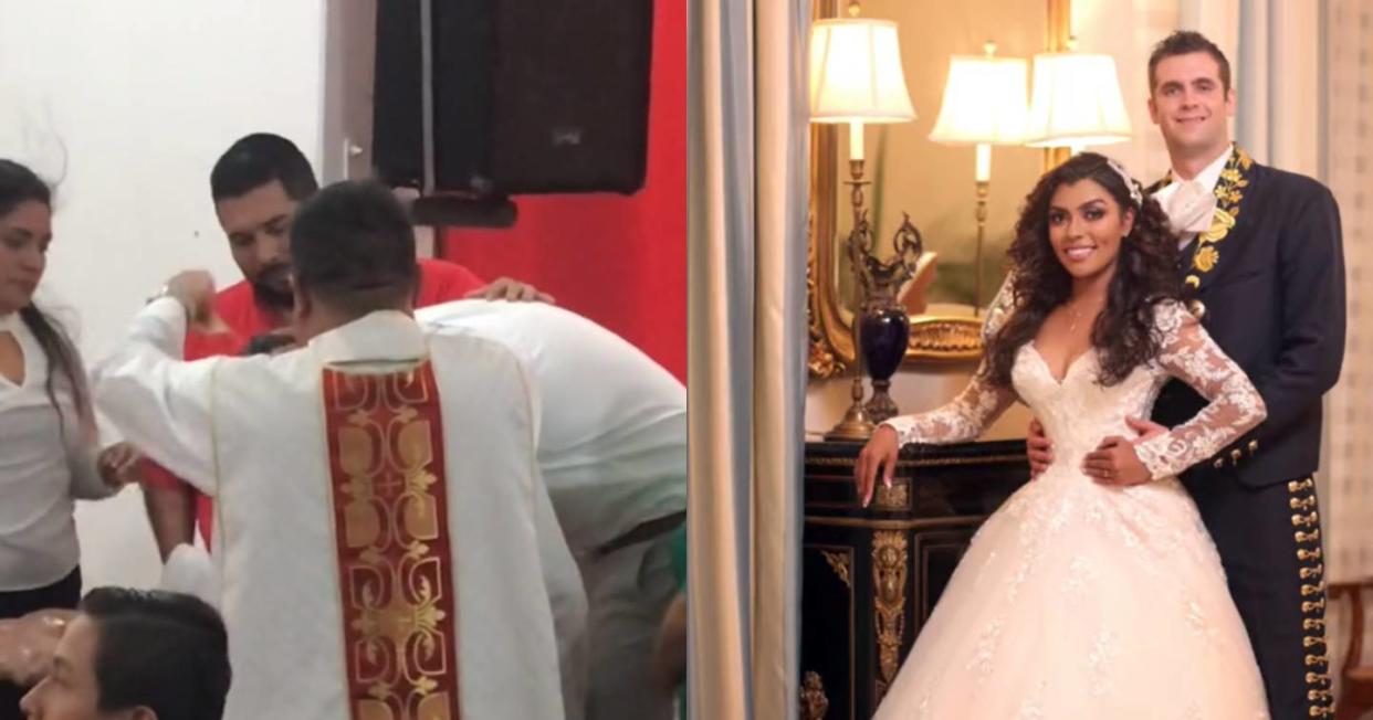 Europeo se enamora de mexicana y termina bautizado y confirmado para casarse con ella. Foto: Captura de video TikTok vía @lamajomunoz