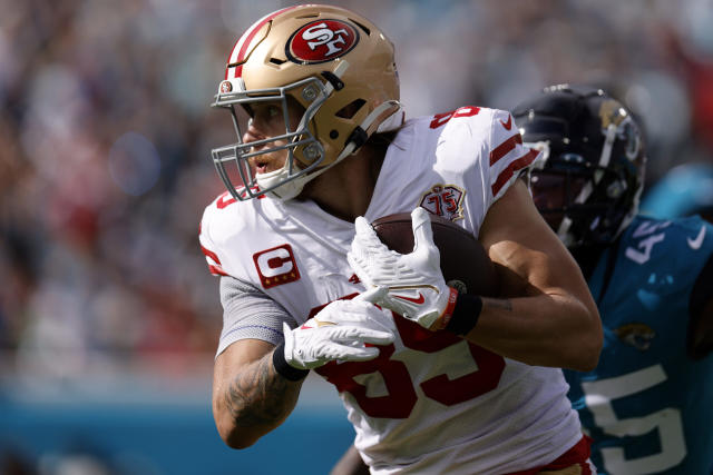 After not practicing, 49ers' George Kittle thinks he could play Sunday