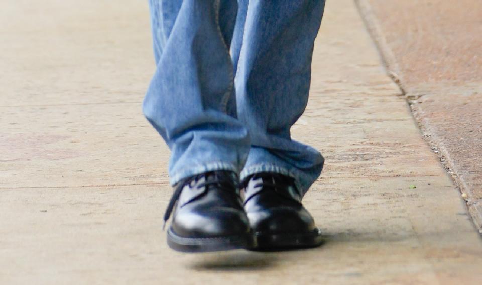 A$AP Rocky black leather dress shoes, NYC street style, dress shoes, A$AP Rocky shoes