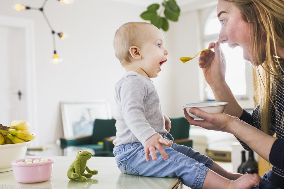 Babies may cry when they're hungry or full, among a range of other reasons. (Photo via Getty Images)