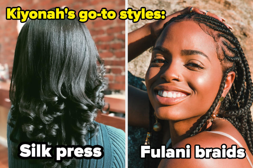 A black woman with straight hair, a black woman with braids