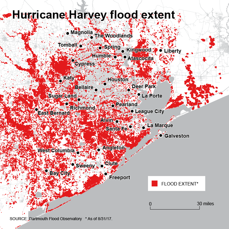 Harvey flood map