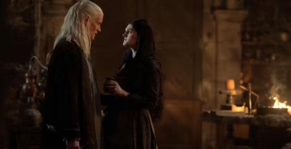 Daemon Targaryen y Alys Rivers (Foto: IMDb)