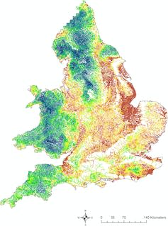 Annotated map of england and wales