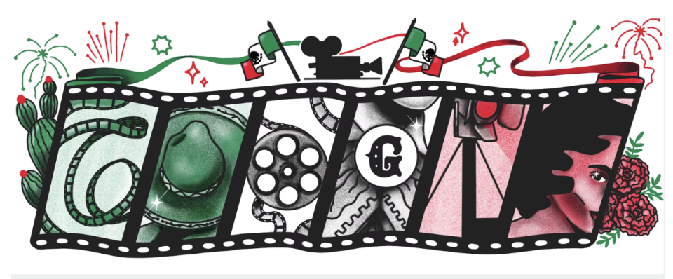 El doodle refleja elementos del cine mexicano. Foto: Cortesía Google