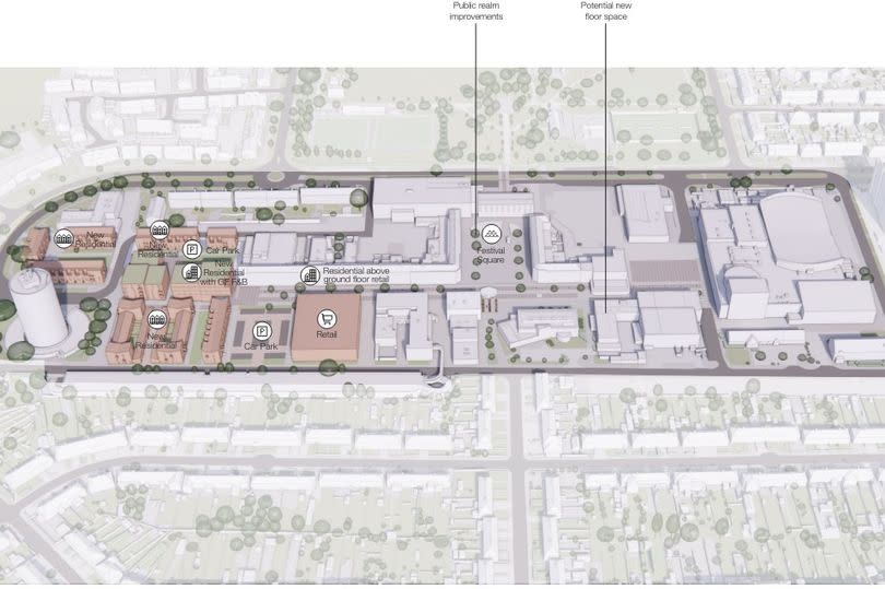 An image of what the new Billingham town centre might look like from Stockton Council's masterplan