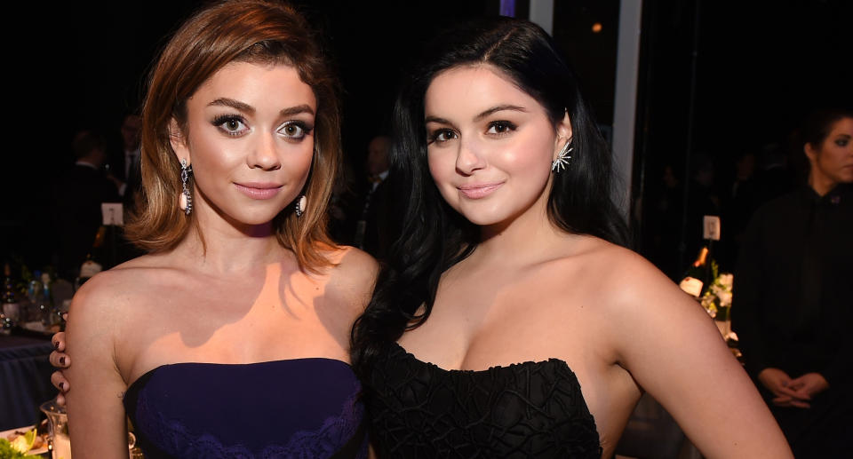 Sarah Hyland and Ariel Winter.  (Photo by Kevin Winter/Getty Images for Turner)