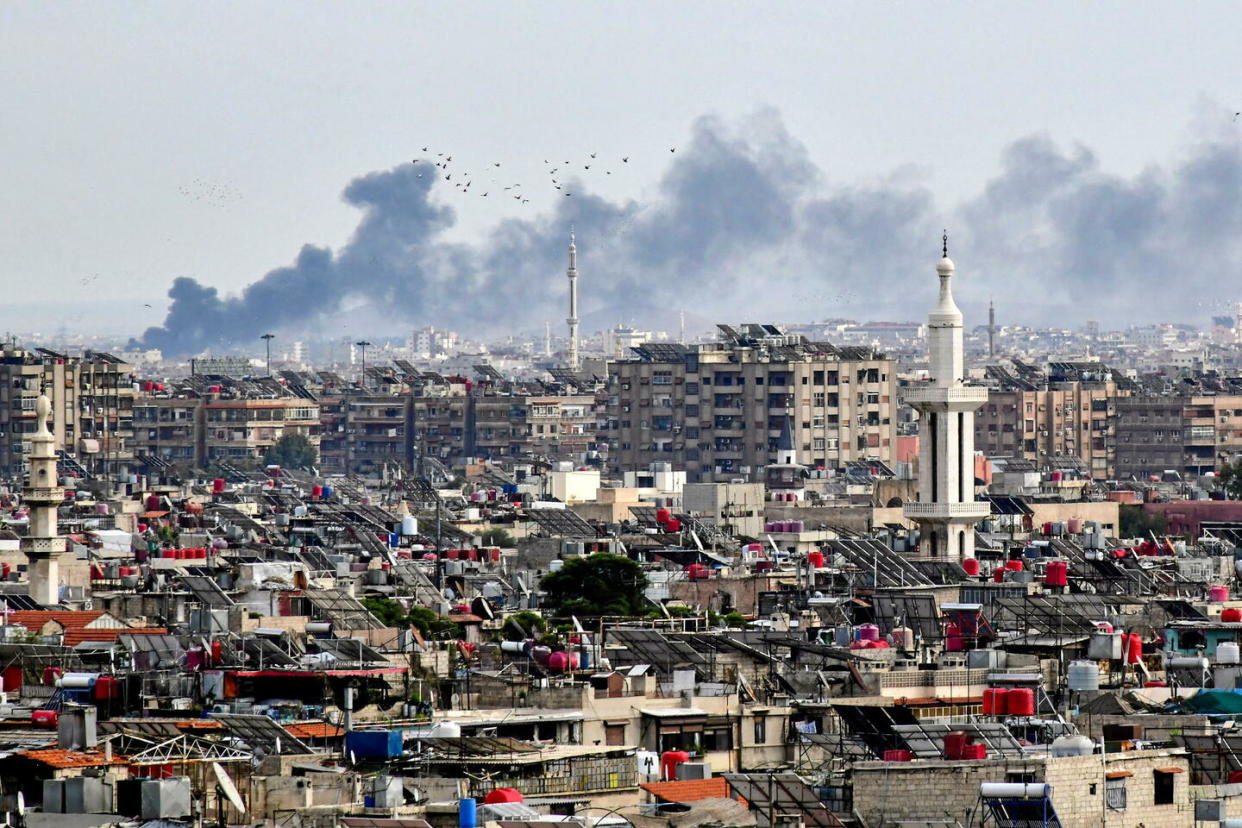 Des frappes près de Damas en Syrie (Illustration).  - Credit:- / AFP