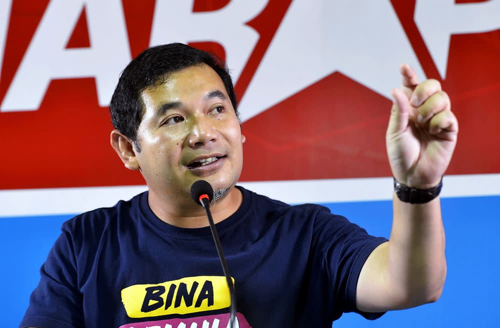 Rafizi Ramli speaks at a press conference on voting trends April 30, 2018. — Picture by Ham Abu Bakar