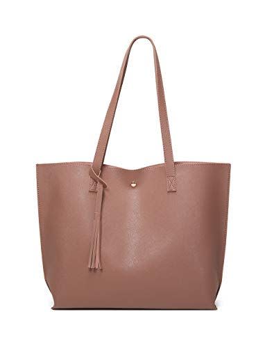 1) Faux Leather Tote Shoulder Bag