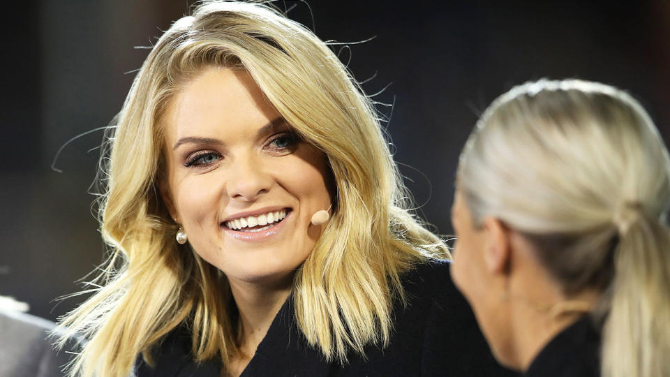 Seen here, Erin Molan has been the female face of Channel Nine's rugby league coverage.