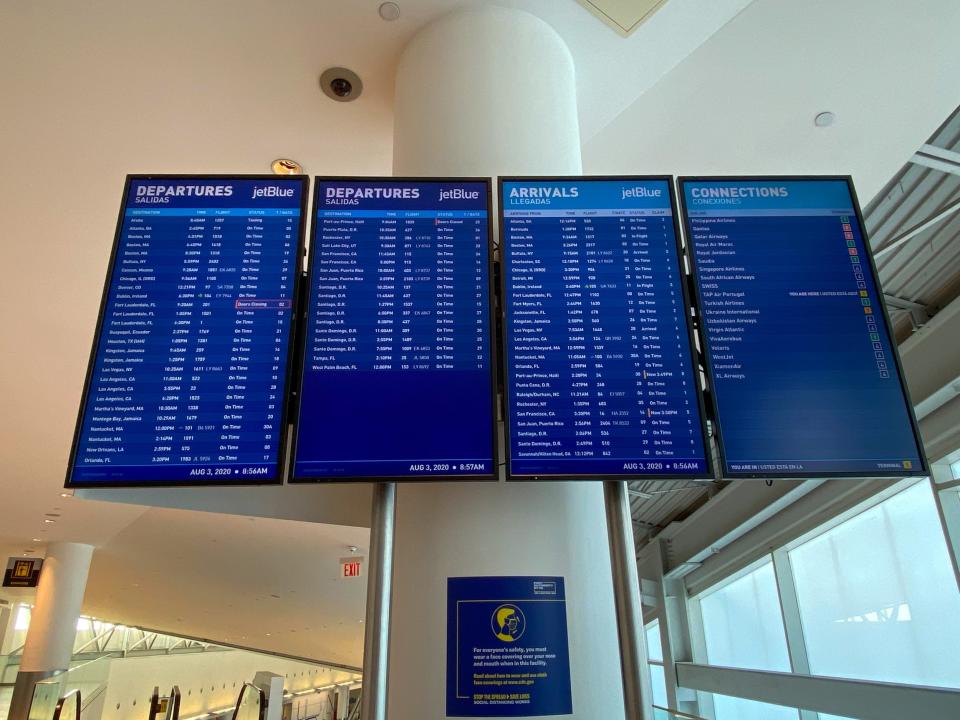 Flying on JetBlue Airways during pandemic