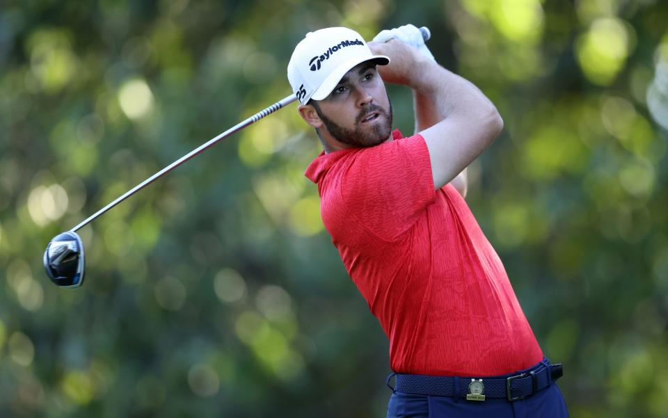 Matthew Wolff of the United States plays his shot from the 14th tee - Getty Images