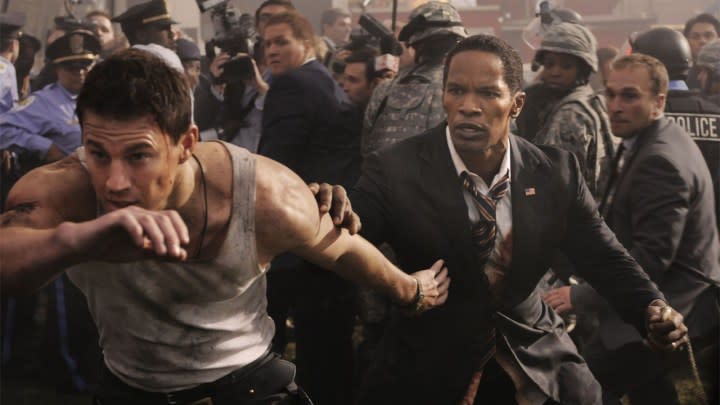 Channing Tatum and Jamie Foxx in White House Down.