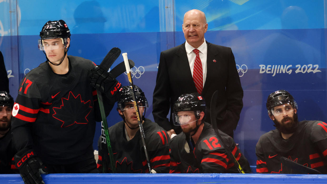 Claude Julien, who coached Team Canada at the Beijing Olympics, will be back behind the bench at the world championships in May. (Photo by Bruce Bennett/Getty Images)