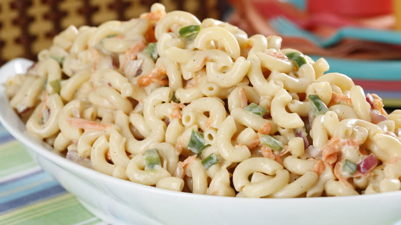 Bowl of macaroni salad