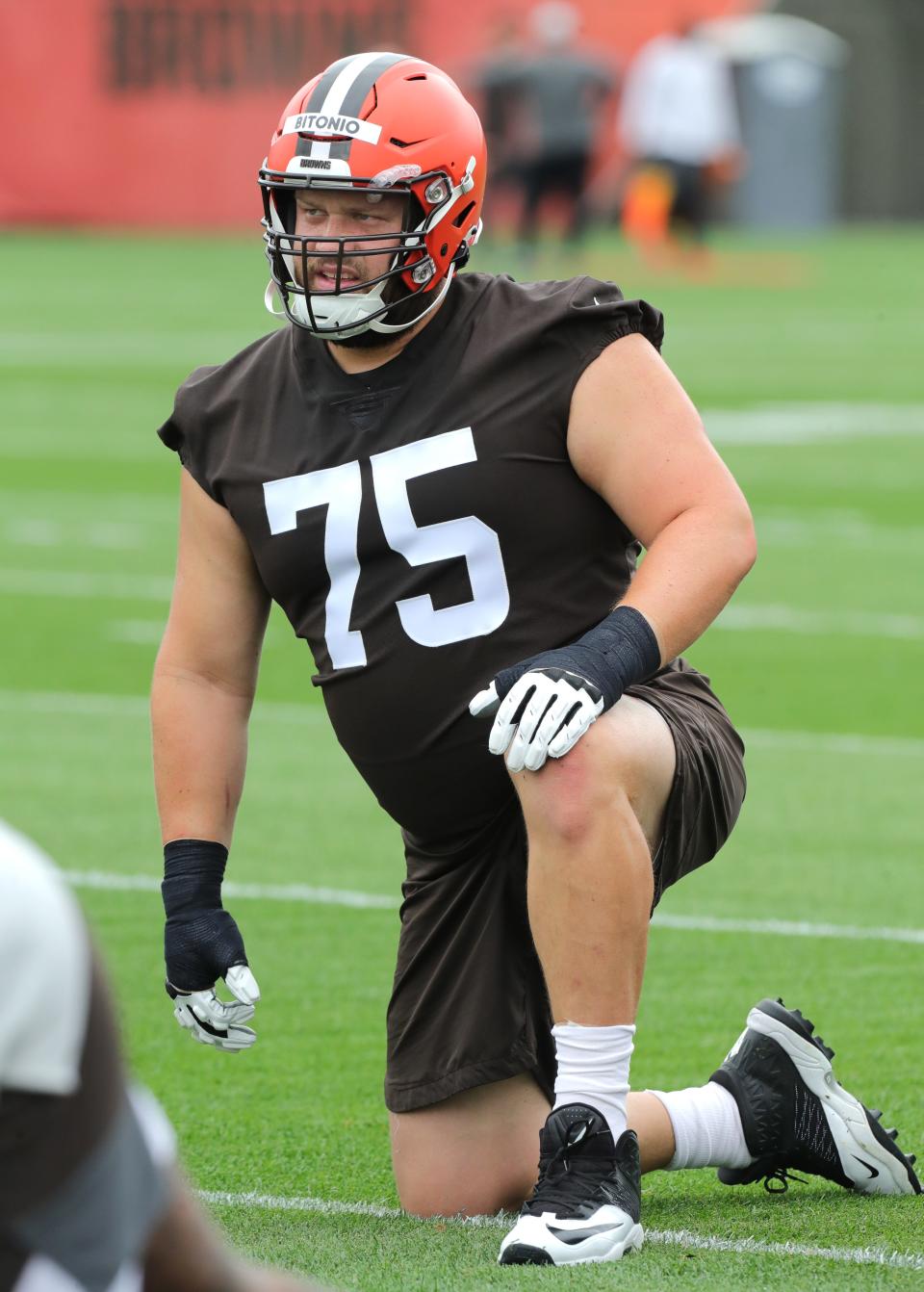 Cleveland Browns offensive lineman Joel Bitonio at minicamp on Tuesday, June 14, 2022 in Berea.