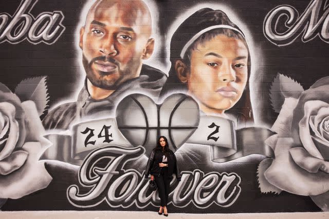 <p>BODYARMOR</p> Vanessa Bryant unveils basketball court in Compton to honor Kobe and Gianna