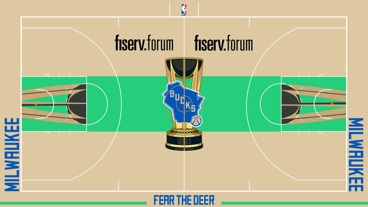 Each team will use a specially-designed court for in-season tournament games. (Courtesy of the NBA)