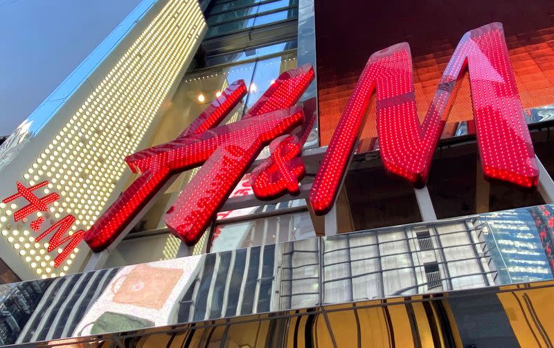 FILE PHOTO: The H&M clothing store is seen in Times Square in Manhattan in New York