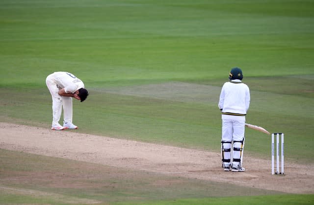 James Anderson had three dropped catches off his bowling