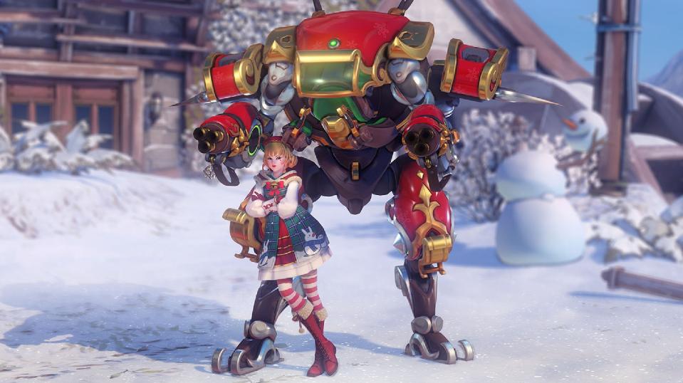 Skin legendario Sleighing D.Va de Overwatch 2