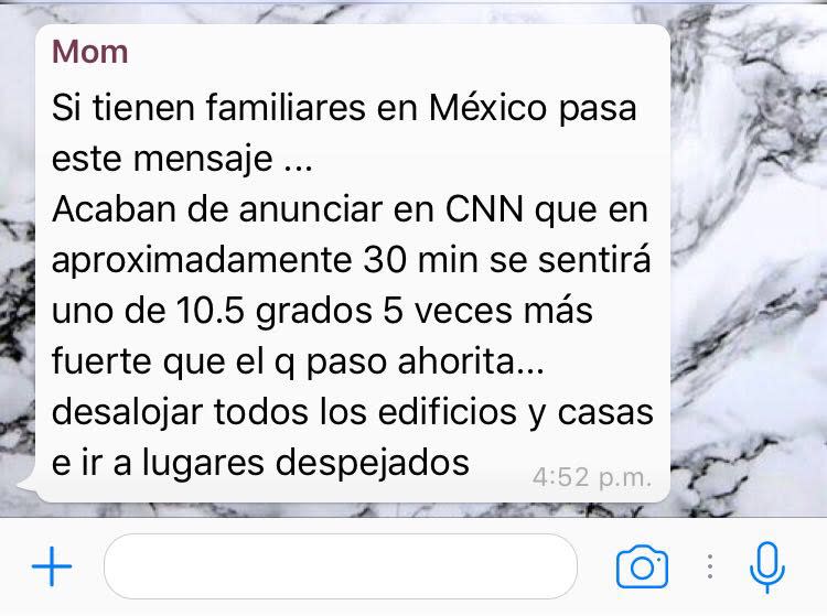 Falsos mensajes difundidos en las redes (HuffPo Mx).