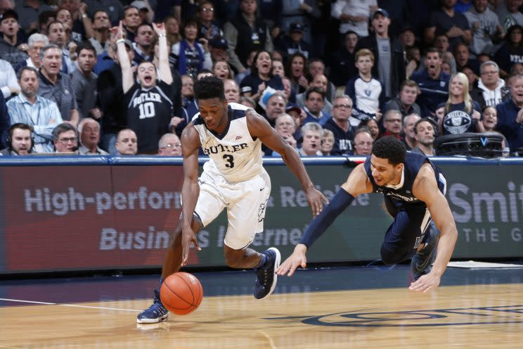 Butler's Kamar Baldwin came up with a crucial late steal to see Butler over the finish line. (Getty)