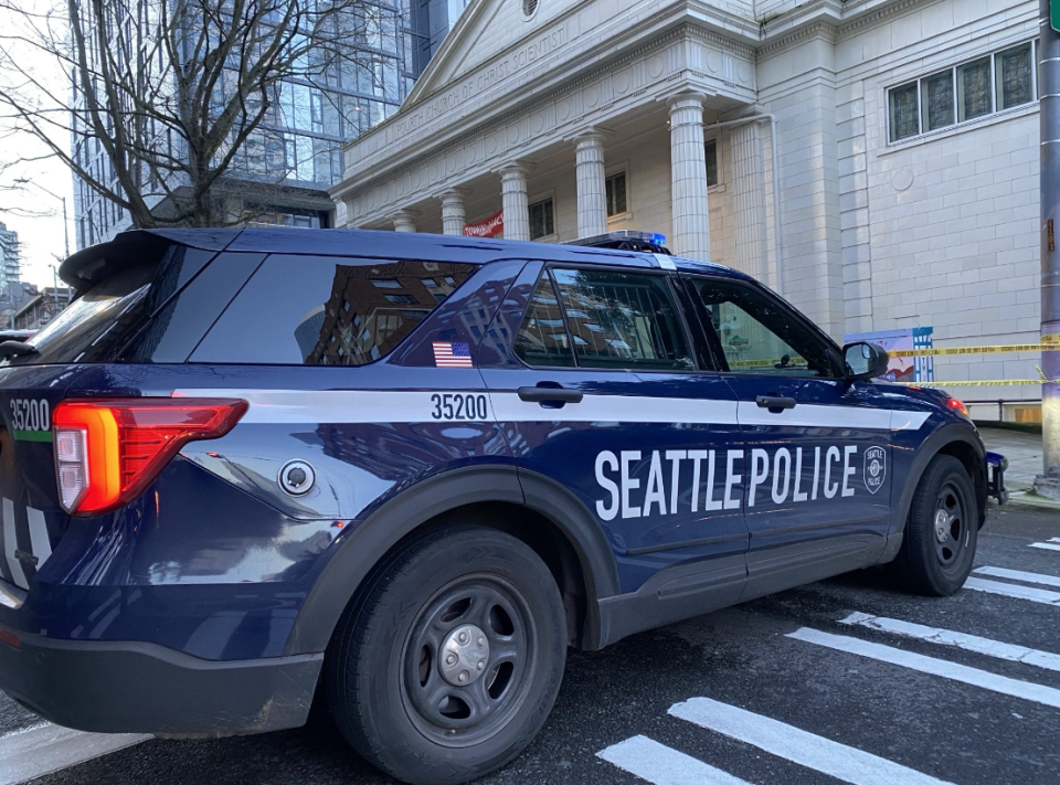 Seattle police said a man was found dead on about 5 a.m. on Feb. 22 while he camped outside Seattle’s Town Hall building in the city's First Hill neighborhood.