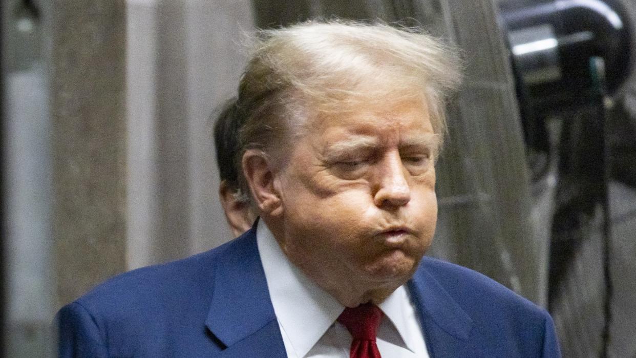 Donald Trump was roasted by the internet after making a dumb face outside of the courthouse where his hush money trial is being held