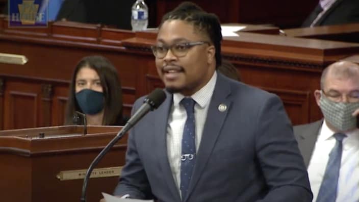 Pennsylvania State House Rep. Malcolm Kenyatta (above) is running for U.S. Senate. He told <em>theGrio</em> he believes he’s already lost both parents because “they didn’t have the type of health care everybody deserves.” (Photo: Pennsylvania House)