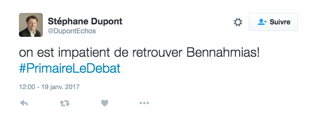 Bennahmias fait l’unanimité sur Twitter