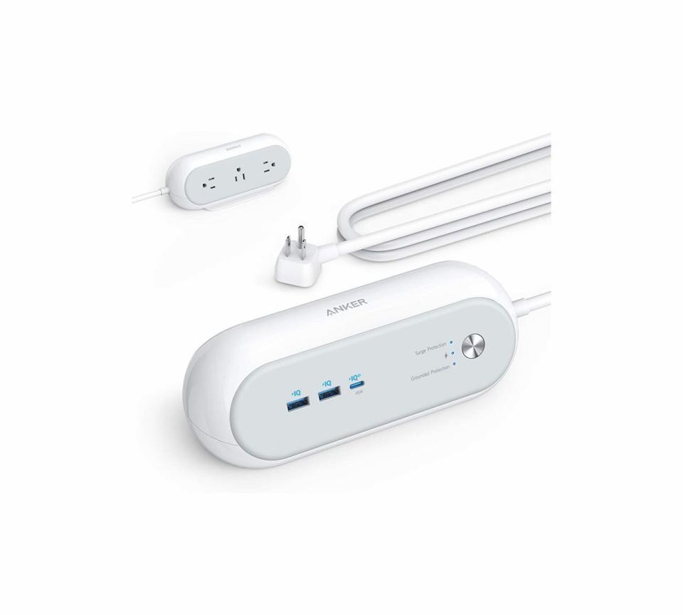 <p><strong>Anker</strong></p><p>amazon.com</p><p><strong>$69.99</strong></p><p><a href="https://www.amazon.com/dp/B088GM4FJW?tag=syn-yahoo-20&ascsubtag=%5Bartid%7C10060.g.37003876%5Bsrc%7Cyahoo-us" rel="nofollow noopener" target="_blank" data-ylk="slk:Shop Now;elm:context_link;itc:0;sec:content-canvas" class="link ">Shop Now</a></p><p>As more of our devices can be charged and powered via USB, Anker’s Capsule power strip allows us to cut back on the bulky cables and cords. While the two USB-A and one USB-C ports are front-facing for a clean, clutter-free look, this strip still provides access to three AC outlets that are positioned on the back. Plus, its high-speed USB-C port can charge an iPhone about two times faster than the original charger. </p>