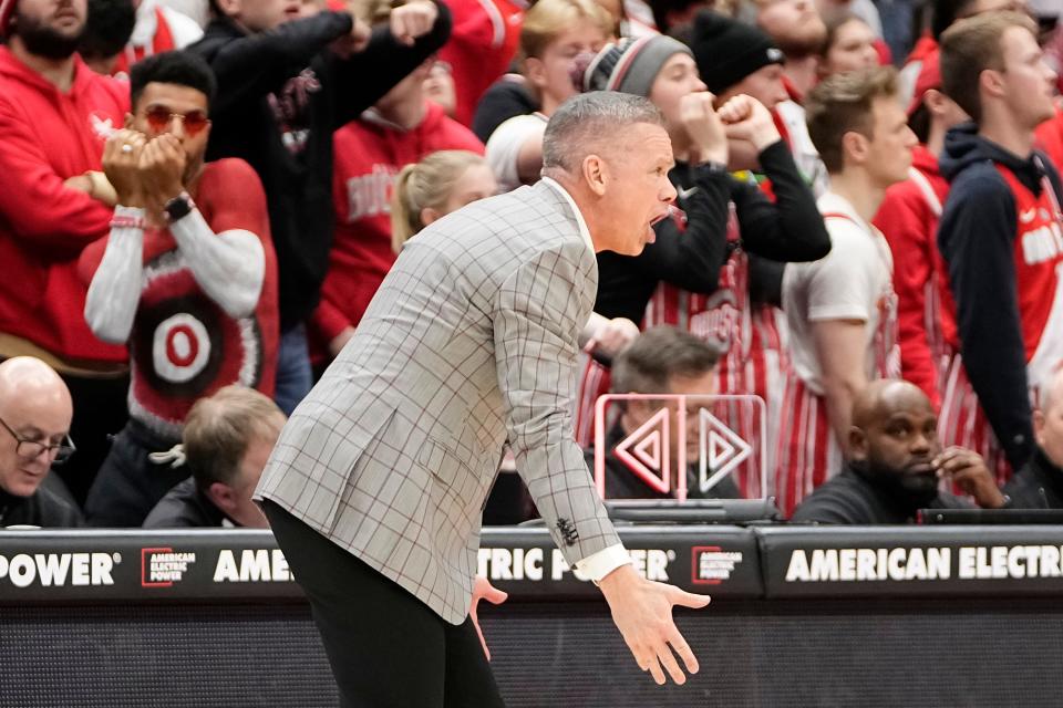 Coach Chris Holtmann's Ohio State Buckeyes have lost 11 consecutive road games, all in the Big Ten.
