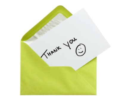 Send More "Thank You" Cards