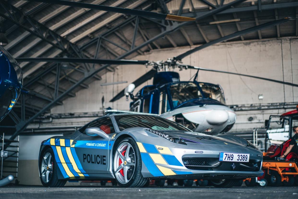 Making modifications to the Ferrari were said to be cheaper than buying a new police car. (Police of the Czech Republic)