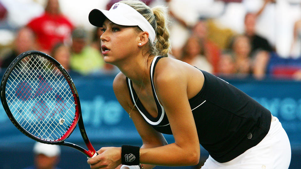 Anna Kournikova, pictured here in action in in St Louis, Missouri in 2010.