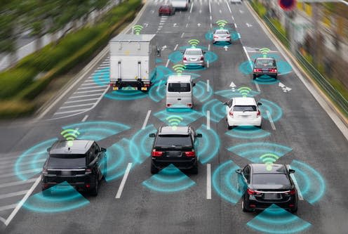   <span class="attribution"><a class="link " href="https://www.shutterstock.com/image-photo/sensing-system-wireless-communication-network-vehicle-1019141671?src=jL4F6lxoyrRYEfxmVNC0MQ-5-12" rel="nofollow noopener" target="_blank" data-ylk="slk:Shutterstock.;elm:context_link;itc:0;sec:content-canvas">Shutterstock.</a></span>