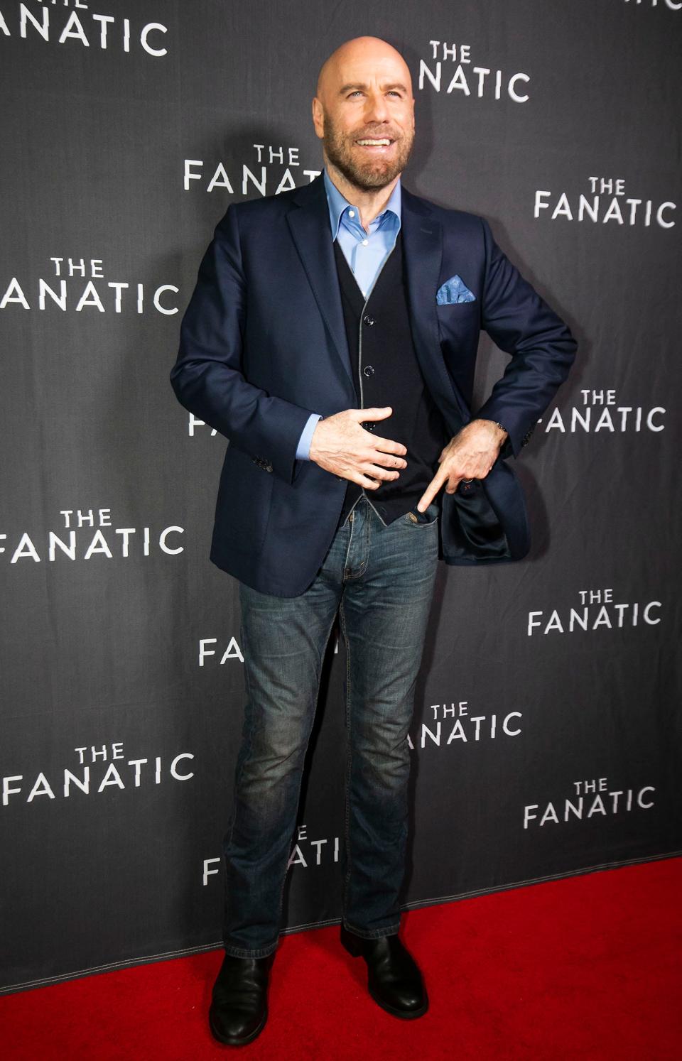 John Travolta in 2019 at a screening of his film "The Fanatic" in The Villages.