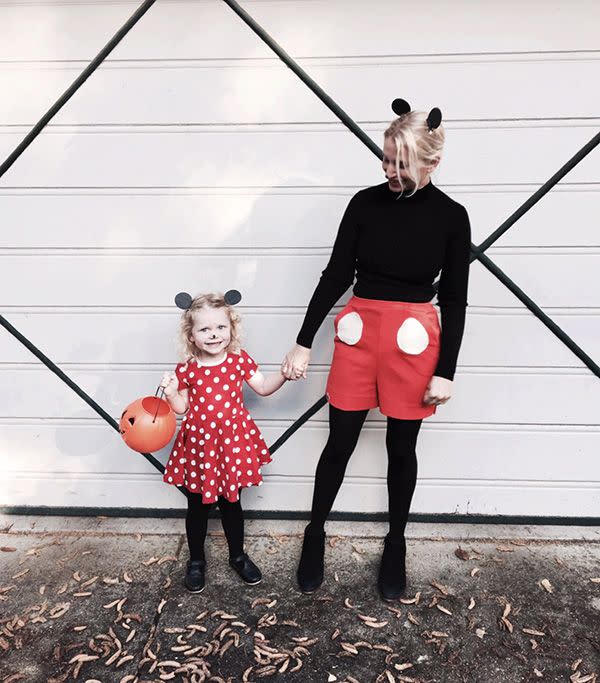 Mother-Daughter Minnie and Mickey Mouse