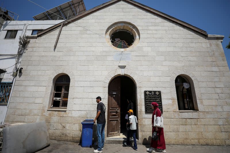 Gaza's Baptist Church turned into a clinic as patients and the wounded crowd hospitals