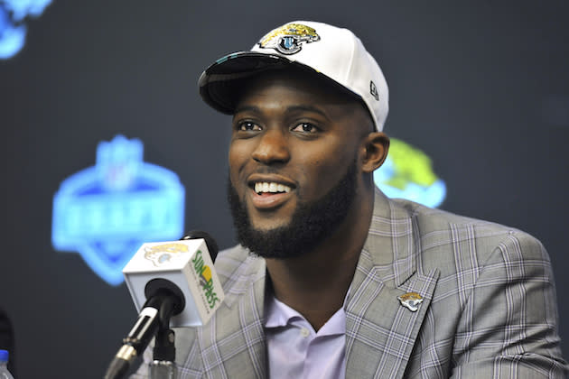 On volume alone, Leonard Fournette should lead the fantasy rookie pack in 2017. (AP)