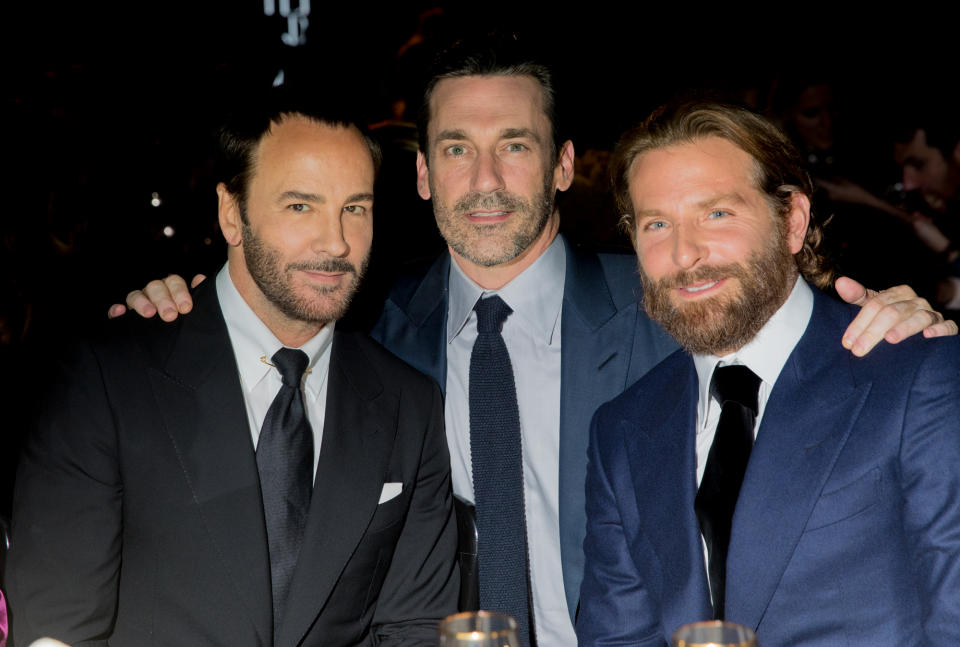 Tom Ford, Jon Hamm, and Bradley Cooper